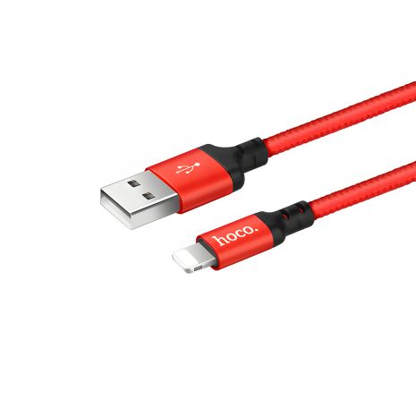 Кабель Hoco X14 USB to Lightning 1m красный