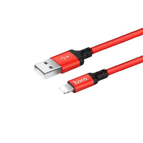 Кабель Hoco X14 USB to Lightning 1m червоний