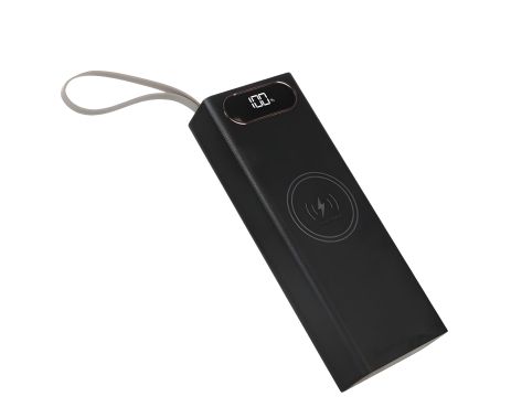 Корпус Multi-Повербанк L20, під елементи 18650 до 20 шт, 22.5+15W, з бездротовою зарядкою та ліхтарем, чорний Корпус Multi-Повербанк L20, під елементи 18650 до 20 шт, 22.5+15W, з бездротовою зарядкою та ліхтарем, чорний