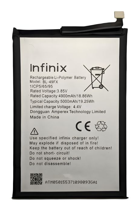 Батарея Акумуляторна Infinix BL-49FX Hot 10 Lite 10S 12i 20i Smart 6 6 HD 5000 mAh [Original PRC] 12 міс. гарантії