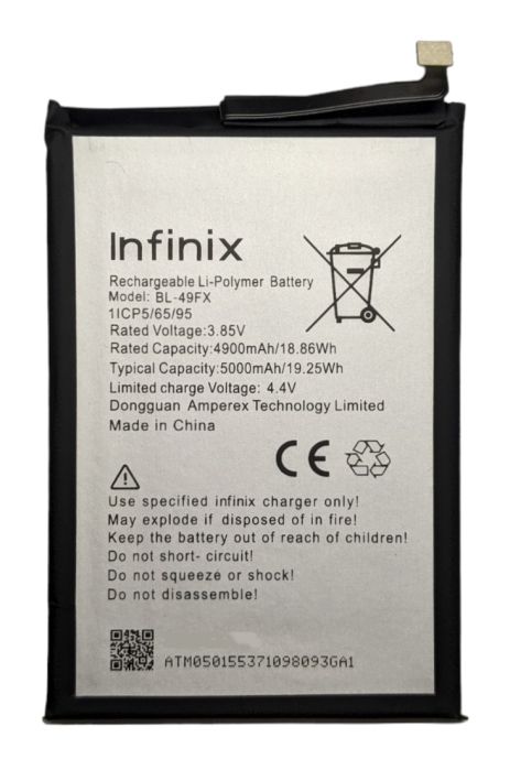 Аккумулятор Infinix BL-49FX Hot 10 Lite 10S 12i 20i Smart 6 6 HD 5000 mAh [Original PRC] 12 мес. гарантии