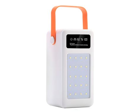Многофункциональный Корпус S28 Multi-powerbank, до 28 элементов 18650, 22.5W, с фонарем, белый