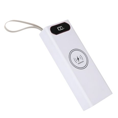 Корпус Multi-Повербанк L20, під елементи 18650 до 20 шт, 22.5+15W, з бездротовою зарядкою та ліхтарем, білий Корпус Multi-Повербанк L20, під елементи 18650 до 20 шт, 22.5+15W, з бездротовою зарядкою та ліхтарем, білий