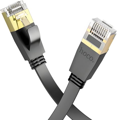 Мережевий кабель Ethernet Hoco US07 RJ-45 CAT6 1Gigabit 5m Чорний