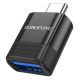 Адаптер перехідник Borofone BV18 Type-C to USB 3.0 (F) чорний