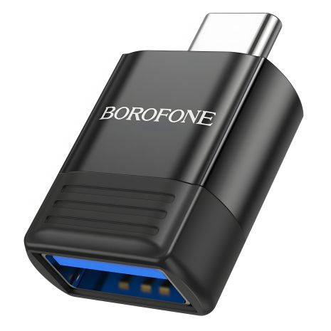 Переходник-адаптер Borofone BV18, Type-C to USB 3.0 (F), черный