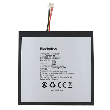 12-месячная гарантия на аккумулятор 5580 mAh для Blackview Tab 5 / Tab 6 / Li32A097HTT [Оригинал PRC]