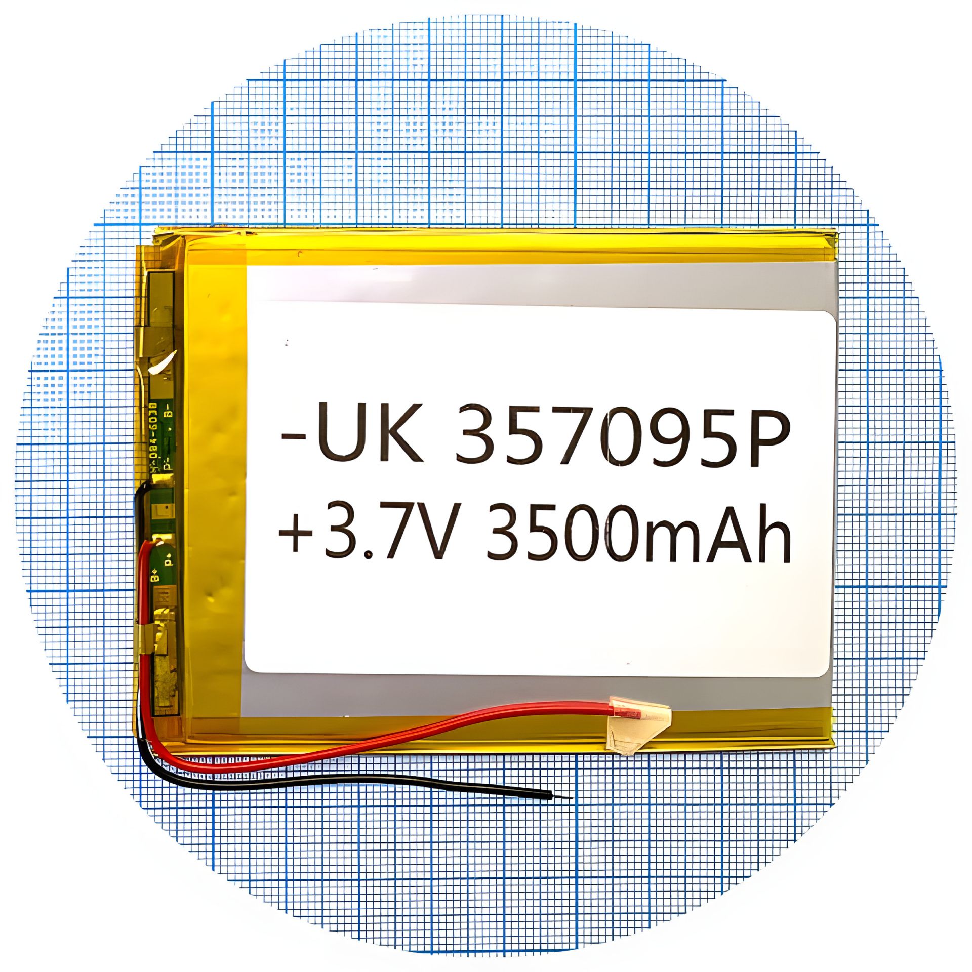 Акумулятор універсальний 357095P 95 х 71 х 3 мм, 3500 mAh 3.7 V, Акумулятор універсальний 357095P 95 х 71 х 3 мм, 3500 mAh 3.7 V,