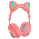Блютуз Стерео Гарнитура Hoco ESD13 Skill cat ear BT headphones with LED |BT5.3, Type-C, 7h| Розовый Блютуз Стерео Гарнитура Hoco ESD13 Skill cat ear BT headphones with LED |BT5.3, Type-C, 7h| Розовый
