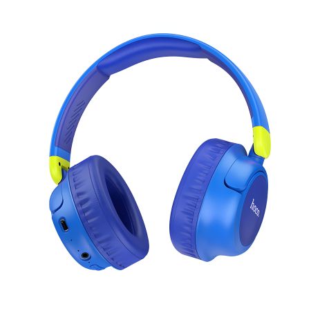 Bluetooth Стерео Гарнітура Hoco W43 | BT5.3, AUX / TF, 25h, Touch Control | Синій Bluetooth Стерео Гарнітура Hoco W43 | BT5.3, AUX / TF, 25h, Touch Control | Синій