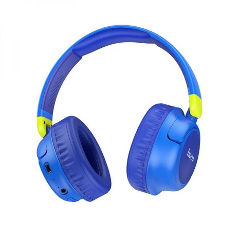 Bluetooth Стерео Гарнітура Hoco W43 | BT5.3, AUX / TF, 25h, Touch Control | Синій Bluetooth Стерео Гарнітура Hoco W43 | BT5.3, AUX / TF, 25h, Touch Control | Синій