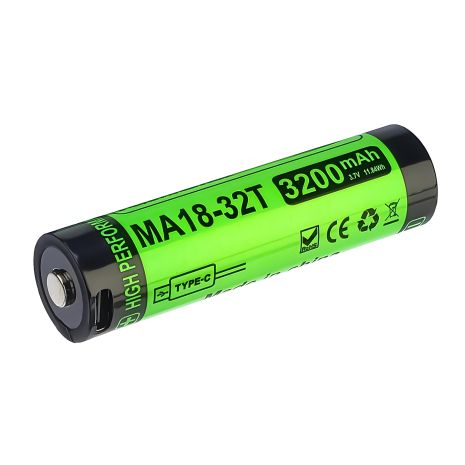 Акумулятор 18650 Li-ion 3200 mAh 3.7V 8A із захистом та Type-C Акумулятор 18650 Li-ion 3200 mAh 3.7V 8A із захистом та Type-C