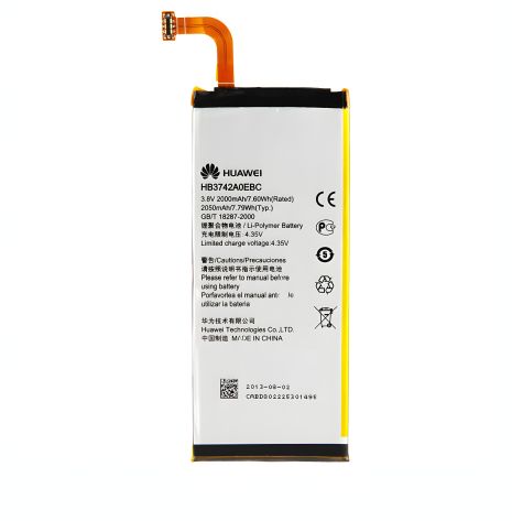 Акумулятор Huawei Ascend P6/G6 - P6-U06, P6-C00, P6-T00/G6, G620, G621, G620, G630, C8817D - HB3742A0EBC 2050mAh [Original] 12 міс. гарантії