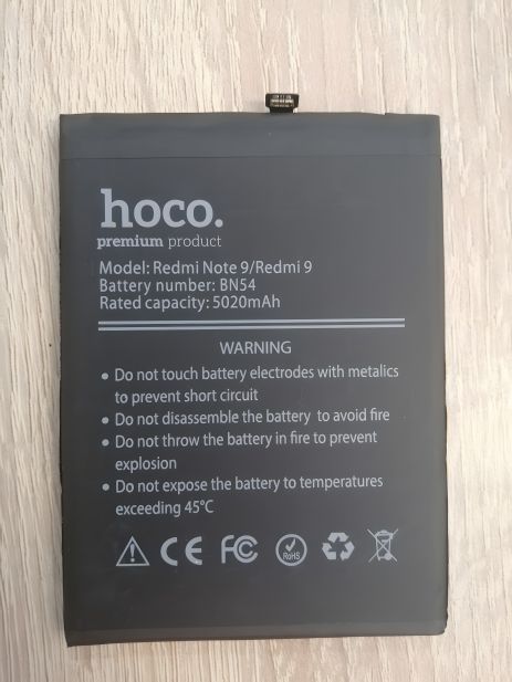 Акумулятор Hoco Xiaomi BN54 Redmi Note 9/Redmi 9/Redmi 10X