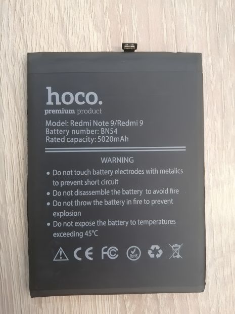 Аккумулятор Hoco Xiaomi BN54 Redmi Note 9/ Redmi 9/ Redmi 10X