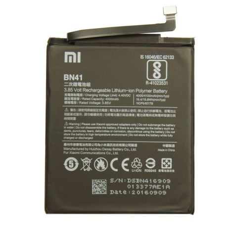 Акумулятор Xiaomi Redmi Note 4 (China Version, MediaTek, МТК) BN41 4100 mAh [Original PRC] 12 міс. гарантії