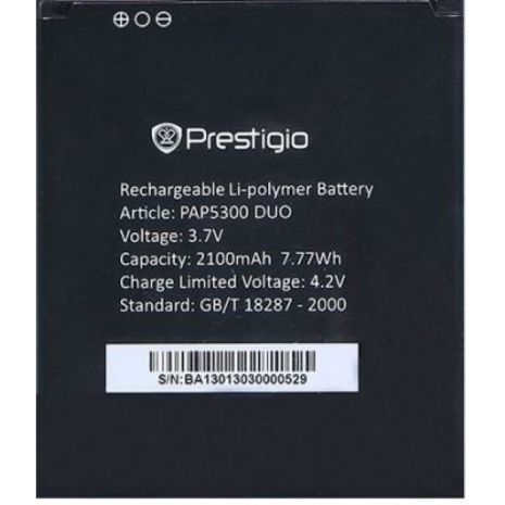 Акумулятор Prestigio PAP5300, PAP5307 [Original PRC] 12 міс. гарантії 2100 mAh