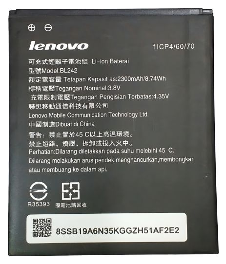 Аккумулятор для Lenovo BL242 / A6010, A6000, K3, K30, A2020 [Original] 12 мес. гарантии