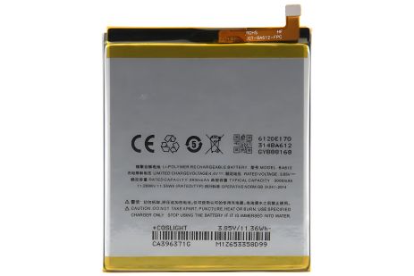 Meizu M5s M612h аккумулятор - BA612 (3000 mAh) [PRC Original] 12 мес. гарантии