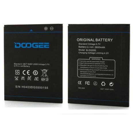 Акумулятор Doogee B-DG550 (DG550 Dagger) 2600 mAh [Original PRC] 12 міс. гарантії