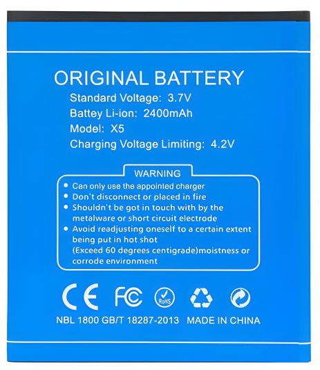 Аккумулятор 2400 mAh для Doogee X5 / X5 Pro, BQS 5006, BQS 6000 [Оригинал PRC] 12 месяцев гарантии