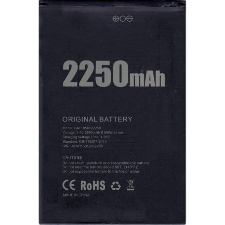 Акумулятор Doogee X11 (BAT1850122250) 2250mAh [Original PRC] 12 міс. гарантії