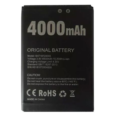 Акумулятор Doogee X70 (BAT18724000) 4000mAh [Original PRC] 12 міс. гарантії