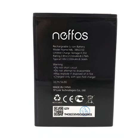 Батарея для TP-Link Neffos C7 Lite / NBL-38A2150 [Оригинал PRC] 12 месяцев гарантии