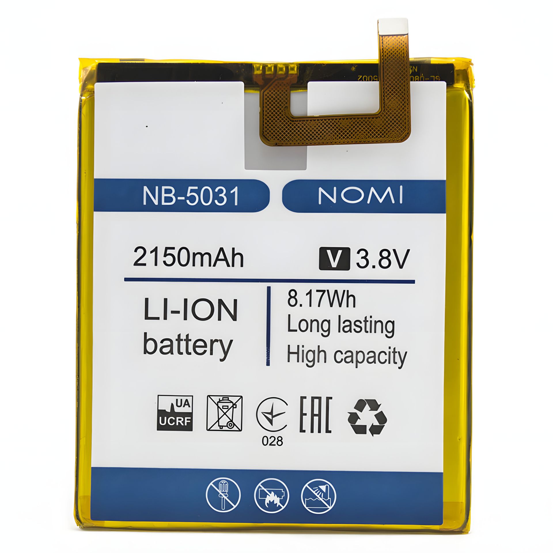 Акумулятор Nomi NB-5031 i5031 Evo X1 з 12 місяцями гарантії Акумулятор Nomi NB-5031 i5031 Evo X1 з 12 місяцями гарантії