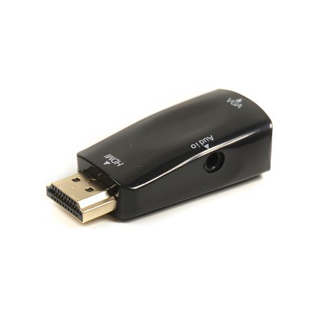 Перехідник для PowerPlant HDMI-VGA+Audio з аудіо кабелем 0.5м