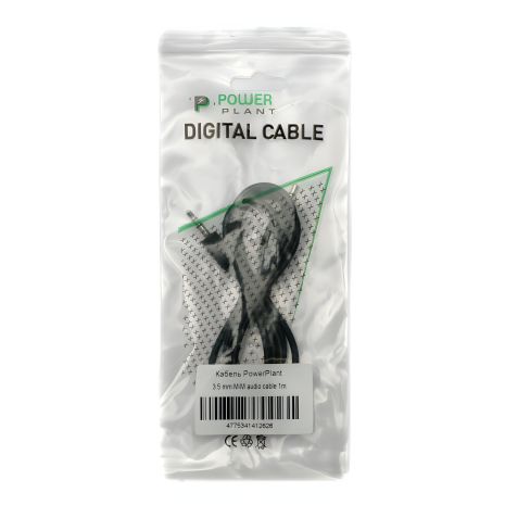 PowerPlant аудіо кабель 3.5mm M-M 1м