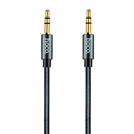 Кабель 3,5"-3.5" 1m Hoco Noble Grey (UPA-03) (нитка)