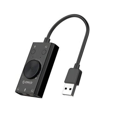 Внешняя звуковая карта USB ORICO SC2-BK Внешняя звуковая карта USB ORICO SC2-BK