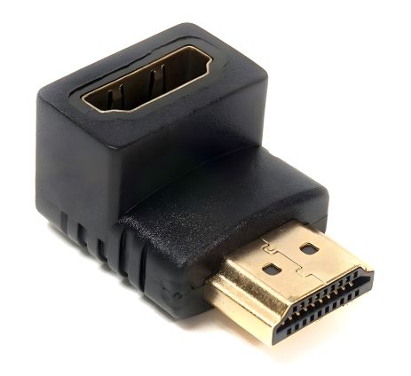 Портативний перехідник PowerPlant HDMI AF – HDMI AM, нижній кут