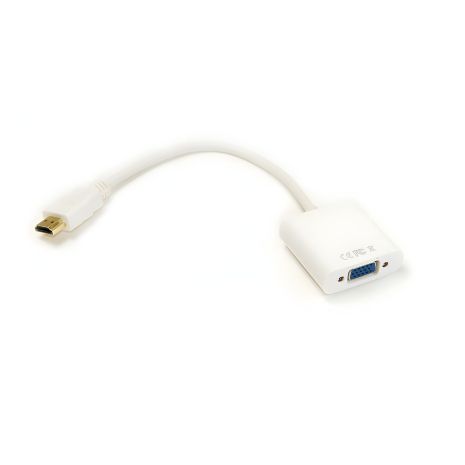 Кабель-переходник PowerPlant HDMI - VGA, 0.15м, позолоченные коннекторы