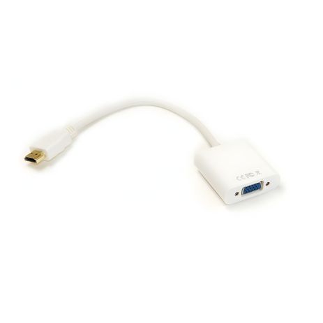 Кабель-перехідник PowerPlant HDMI - VGA, 0.15м, позолочені конектори