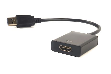 PowerPlant HDMI female на USB 3.0 M кабель-адаптер