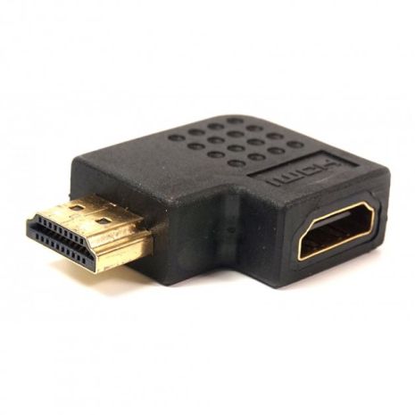 Переходник PowerPlant HDMI AF - HDMI AM, правый угол