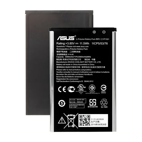 Аккумулятор для Asus C11P1501 ZenFone 2 Laser ZE550KL ZE600KL ZE601KL ZenFone Selfie ZD551KL 3000 mAh [Original] 12 мес. гарантии