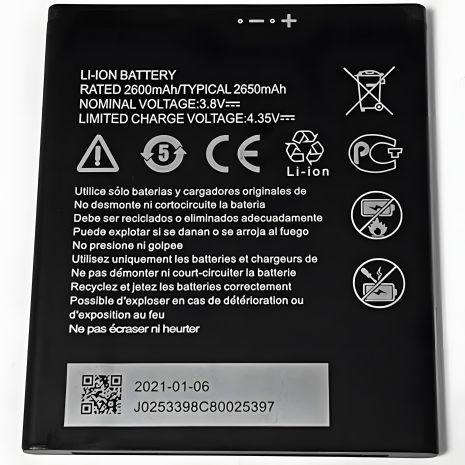 Акумулятор ZTE Li3826T43P4H705949/Li3826T43p4h695950 - Blade A5 2019/A3 2020/L210/A530/A606/A3 Prime - 2600 mAh [Original PRC] гарантії