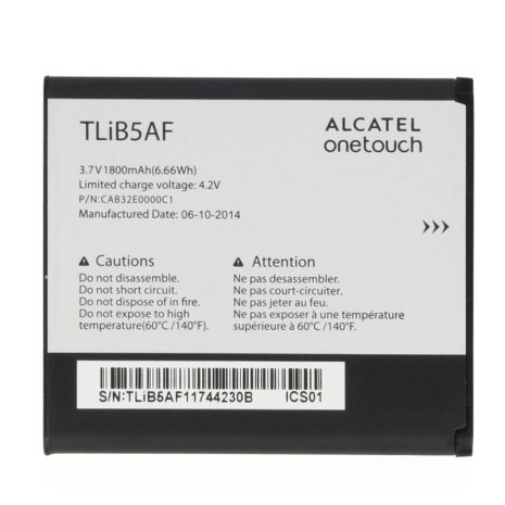 Акумуляторна батарея Alcatel OT997d (TLiB5AF) [Original PRC] 12 міс. гарантії