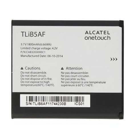 Акумуляторна батарея Alcatel OT997d (TLiB5AF) [Original PRC] 12 міс. гарантії