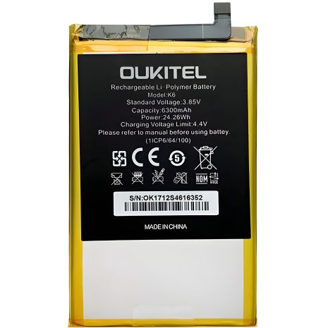 Аккумулятор Oukitel K6 [Original PRC] 12 мес. гарантии