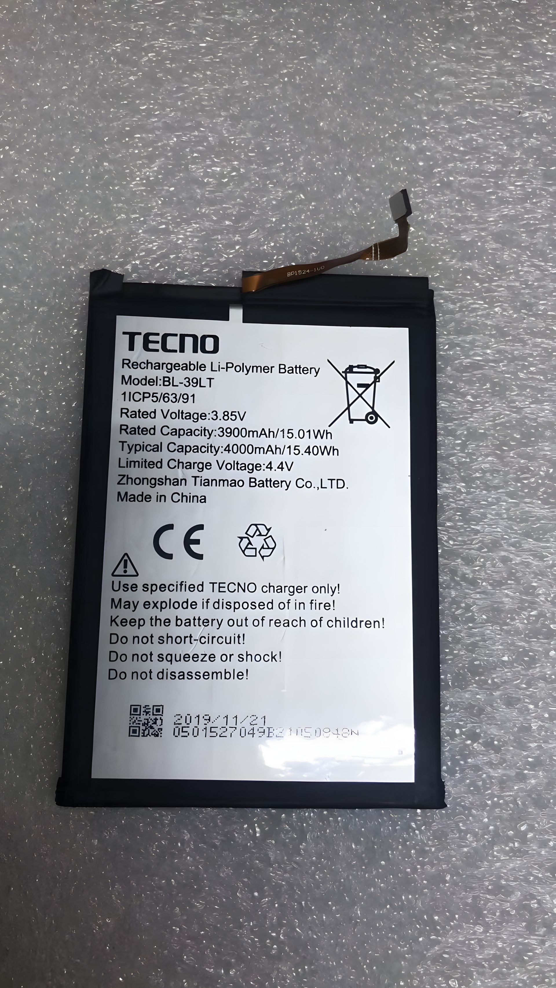 Акумулятор Tecno Spark 4 KC2/KC8 (BL-39LT 4000 mAh) з гарантією на 12 місяців Акумулятор Tecno Spark 4 KC2/KC8 (BL-39LT 4000 mAh) з гарантією на 12 місяців