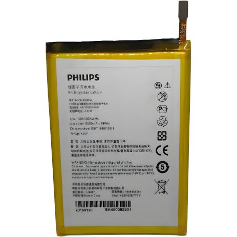 Аккумулятор для Senseit E510 / PHILIPS Xenium V526 (AB5000AWML) [Original PRC] 12 месяцев гарантии