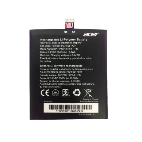 Аккумулятор для Acer BAT-P10 (E39, Liquid E700, 1ICP5/61/73, PGF506173HT) [Original PRC] 12 мес. гарантии