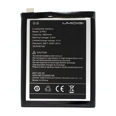 Акумулятор Umi Z/Z Pro 3800 mAh PRC Original 12 міс. гарантії
