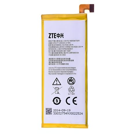 Аккумулятор для ZTE Li3823T43P6hA54236-H (Short cable version!) 2300 mAh (Blade VEC 4G) [Original PRC] 12 мес. гарантии