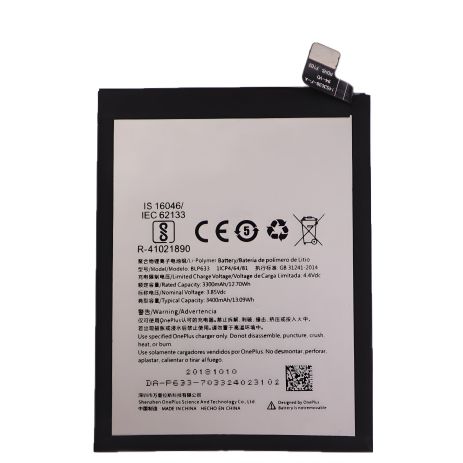 Акумулятор OnePlus 3T (A3010) BLP633 (3400mAh) [Original PRC] 12 міс. гарантії