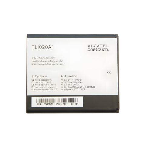 Акумуляторна батарея Alcatel One Touch 5050X / TLi020A1 / TLi020A2 [Original PRC] 12 міс. гарантії